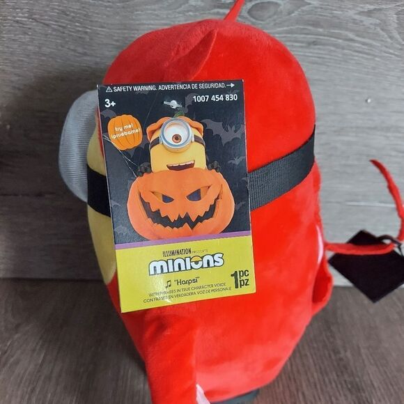 Gemmy Halloween Minion 11" Stuart Plush Dancing Talking Devil Costume - Picture 3 of 4